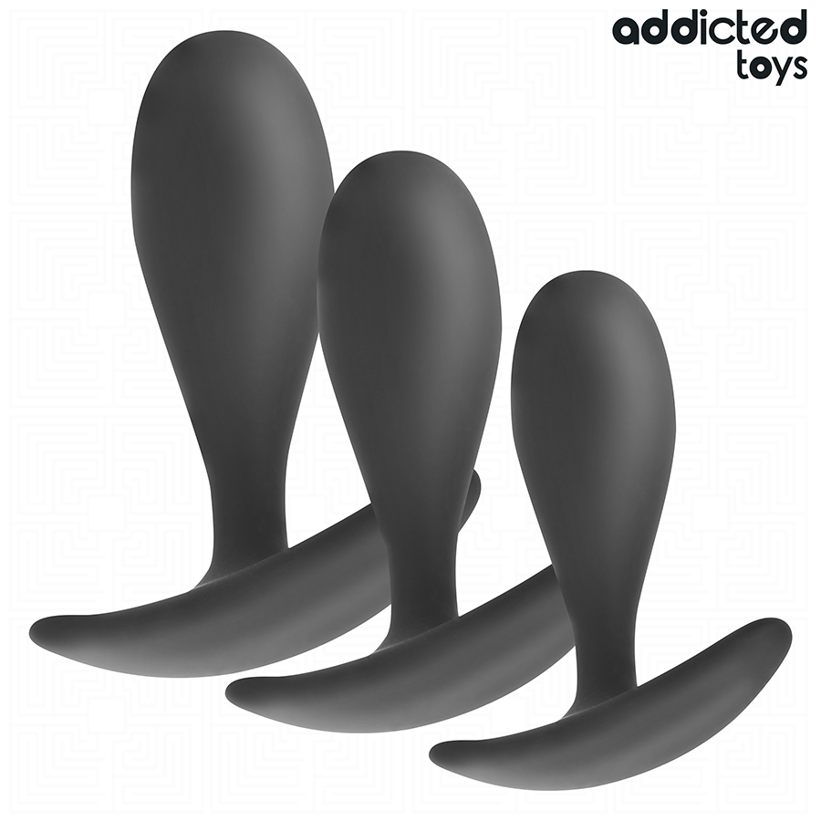 Addicted Toys — set de 3 plugs anales de silicona modelo 2