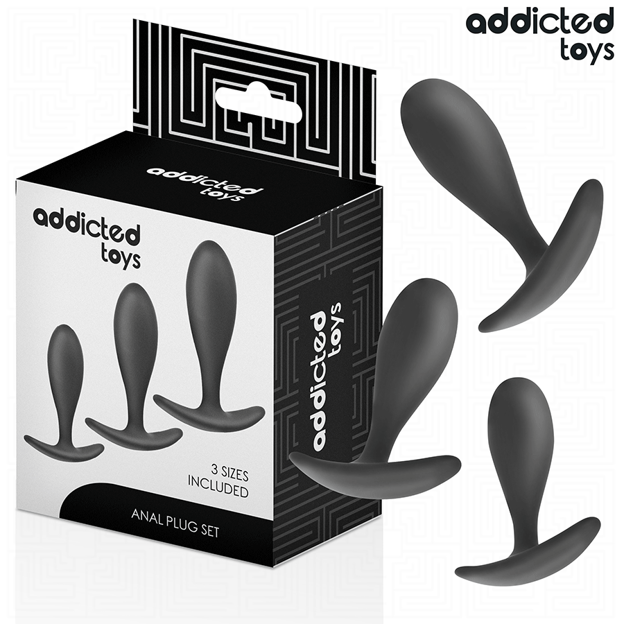 Addicted Toys — set de 3 plugs anales de silicona modelo 2