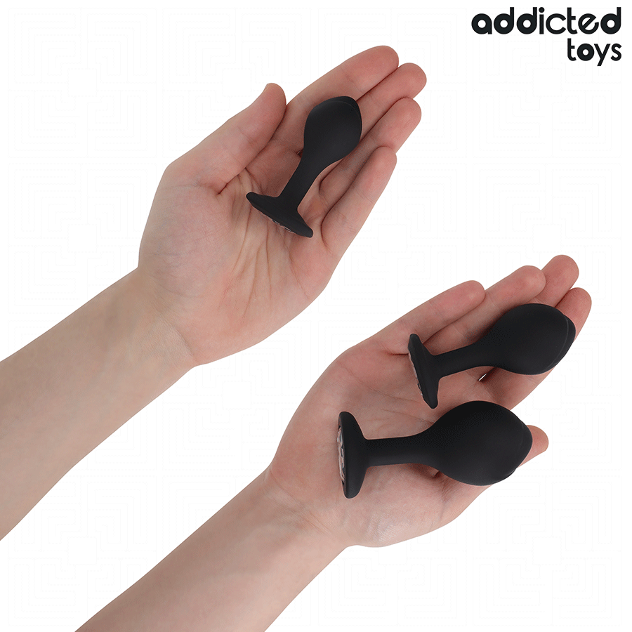 Addicted Toys — set de 3 plugs anales de silicona con joya