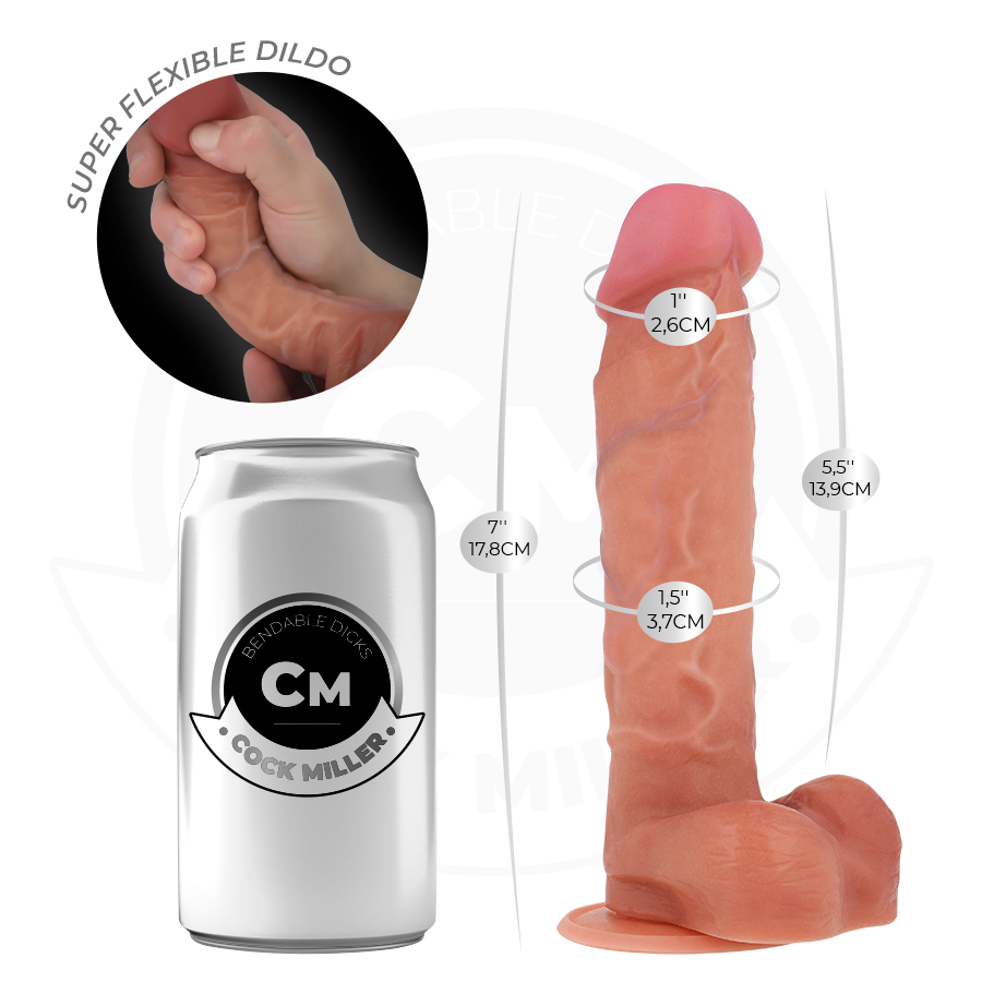 Cock Miller — dildo hiperrealístico articulable 17,8 cm