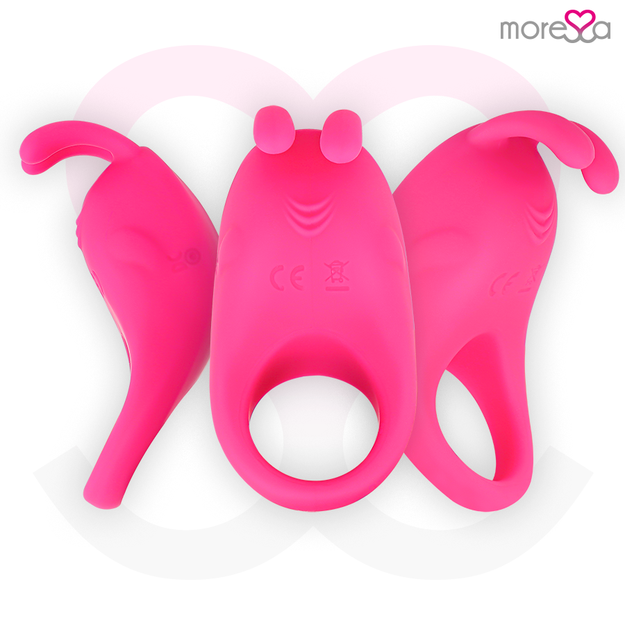 Moressa Brad — anillo vibrador recargable para parejas rosa