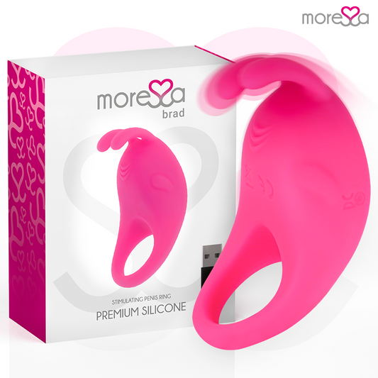 Moressa Brad — anillo vibrador recargable para parejas rosa
