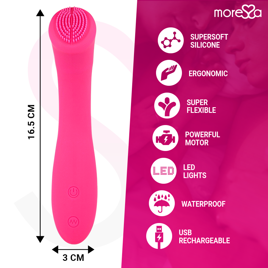 MORESSA - Celso masajeador duo punto G y suelo pélvico premium silicone recargable