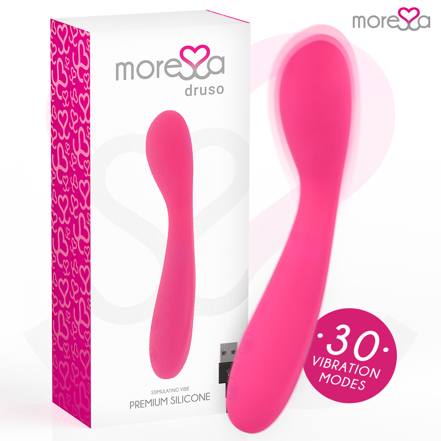 MORESSA - Druso masajeador duo punto G y suelo pélvico premium silicone recargable