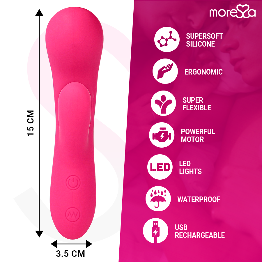 MORESSA - Jerry Clip vibrador punto G y clítoris premium silicone recargable