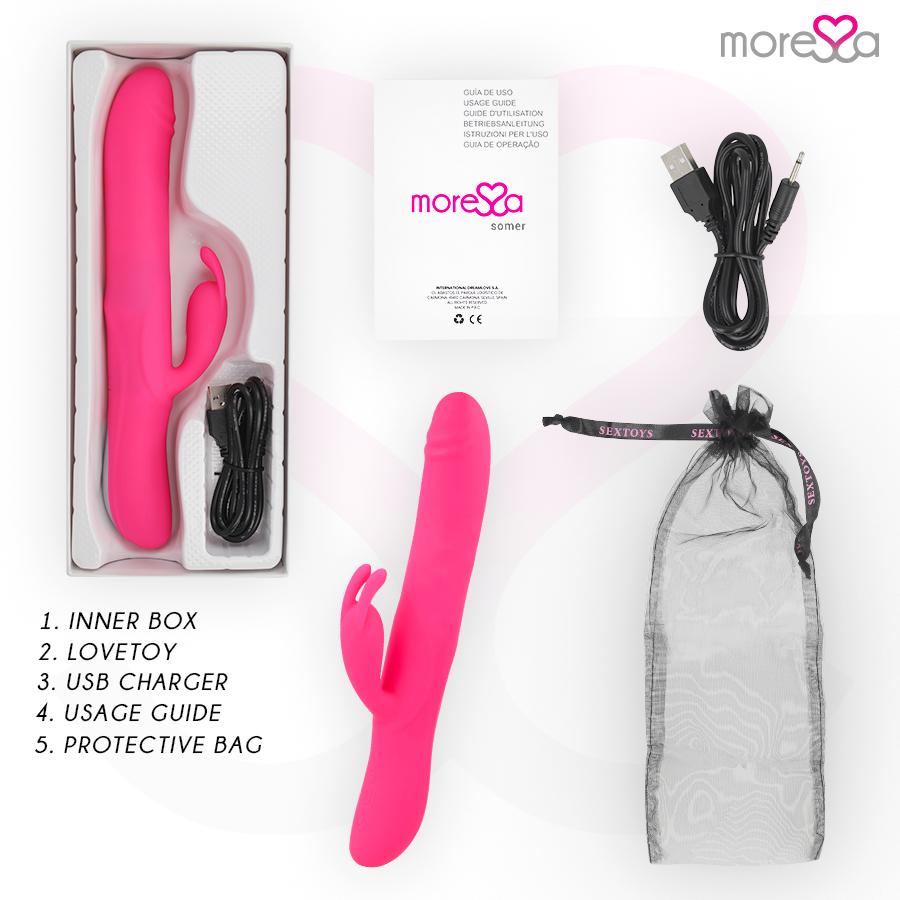 MORESSA - Somer rotador perlado y potente vibración silicona premium