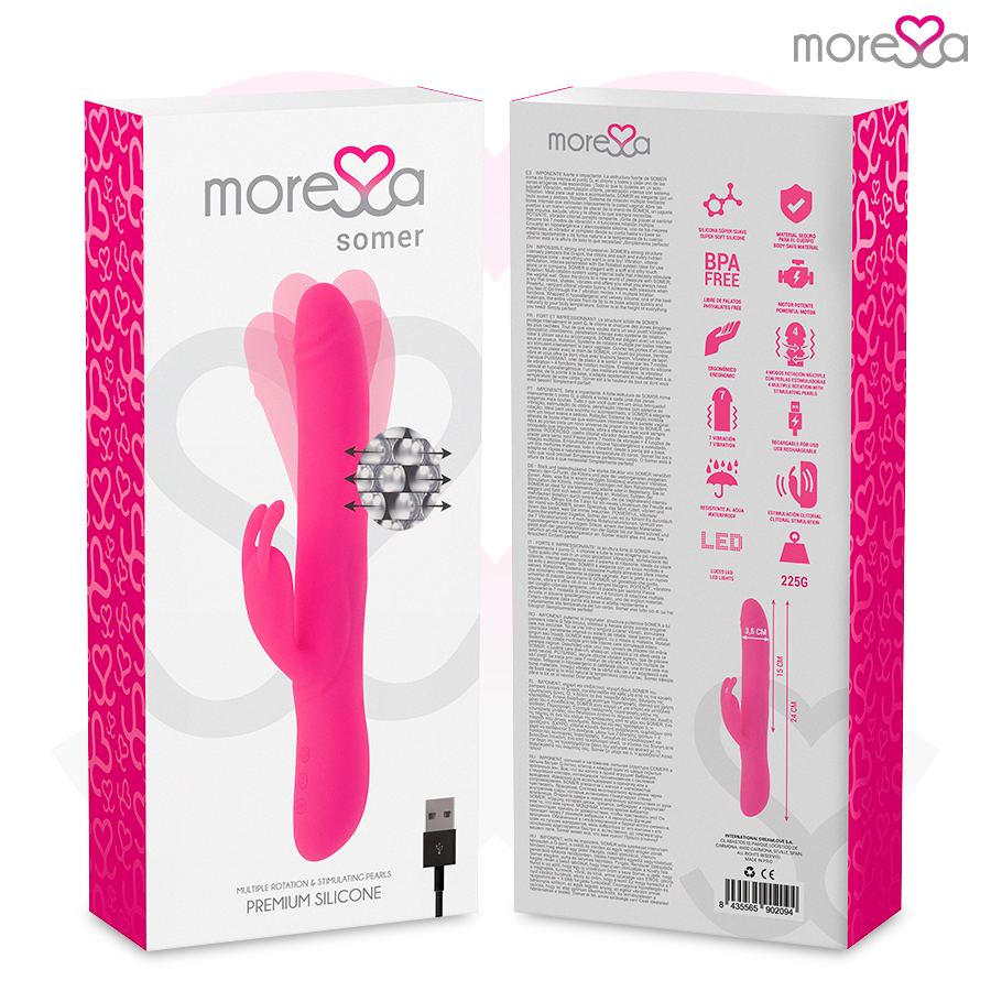 MORESSA - Somer rotador perlado y potente vibración silicona premium
