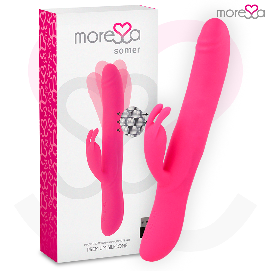 MORESSA - Somer rotador perlado y potente vibración silicona premium