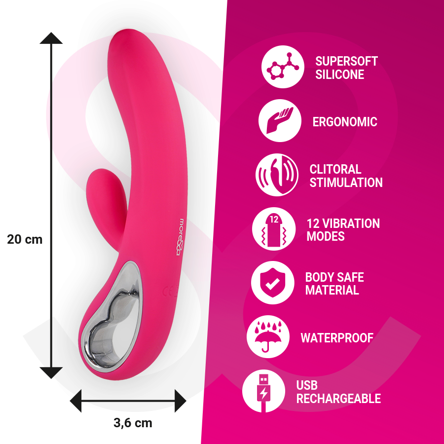 MORESSA - Troy masajeador punto G y clítoris premium silicone recargable