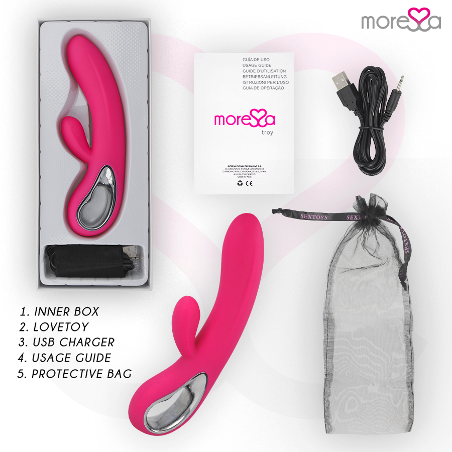 MORESSA - Troy masajeador punto G y clítoris premium silicone recargable
