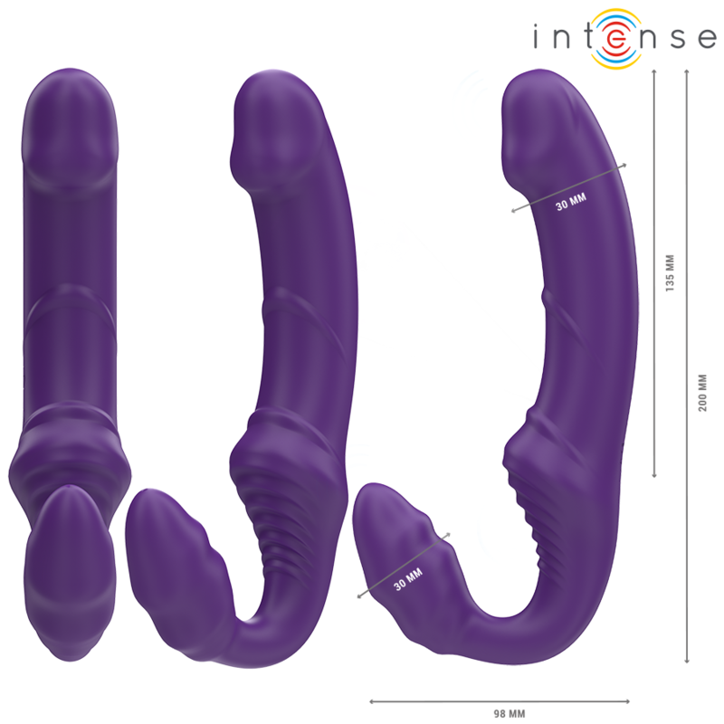 INTENSE - Jill vibrador doble 20 cm violeta con control remoto