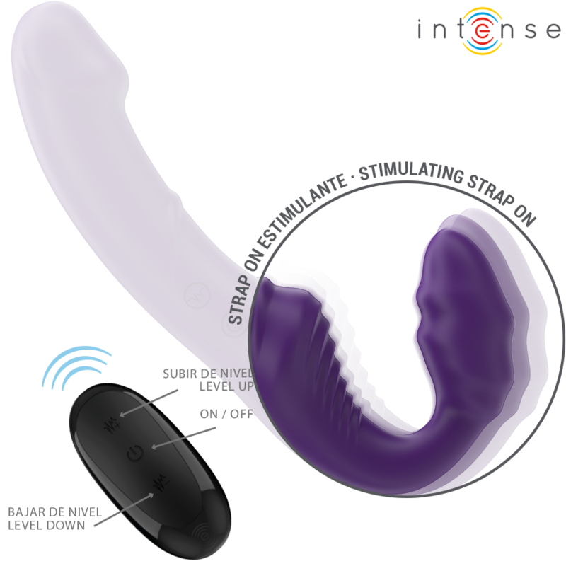 INTENSE - Jill vibrador doble 20 cm violeta con control remoto