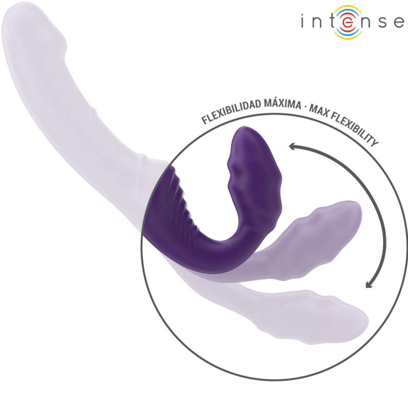 INTENSE - Jill vibrador doble 20 cm violeta con control remoto