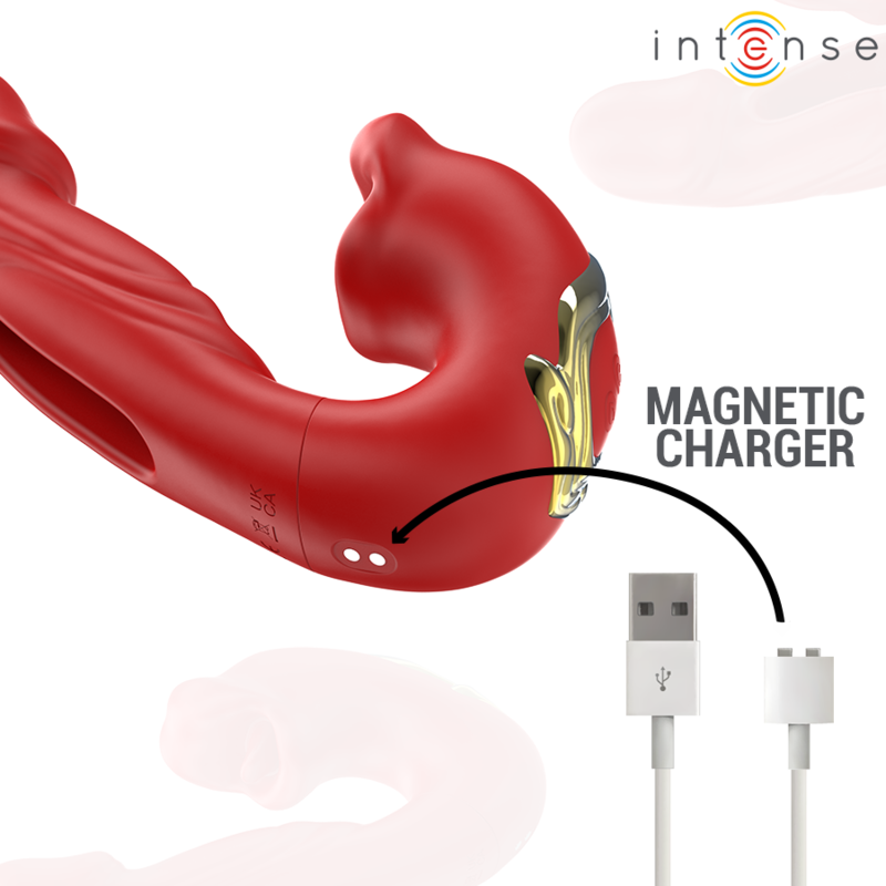 INTENSE - Nathy vibrador doble multifunción rojo