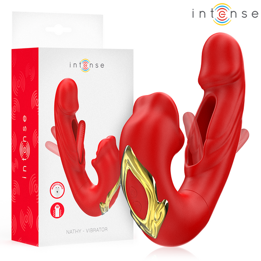 INTENSE - Nathy vibrador doble multifunción rojo