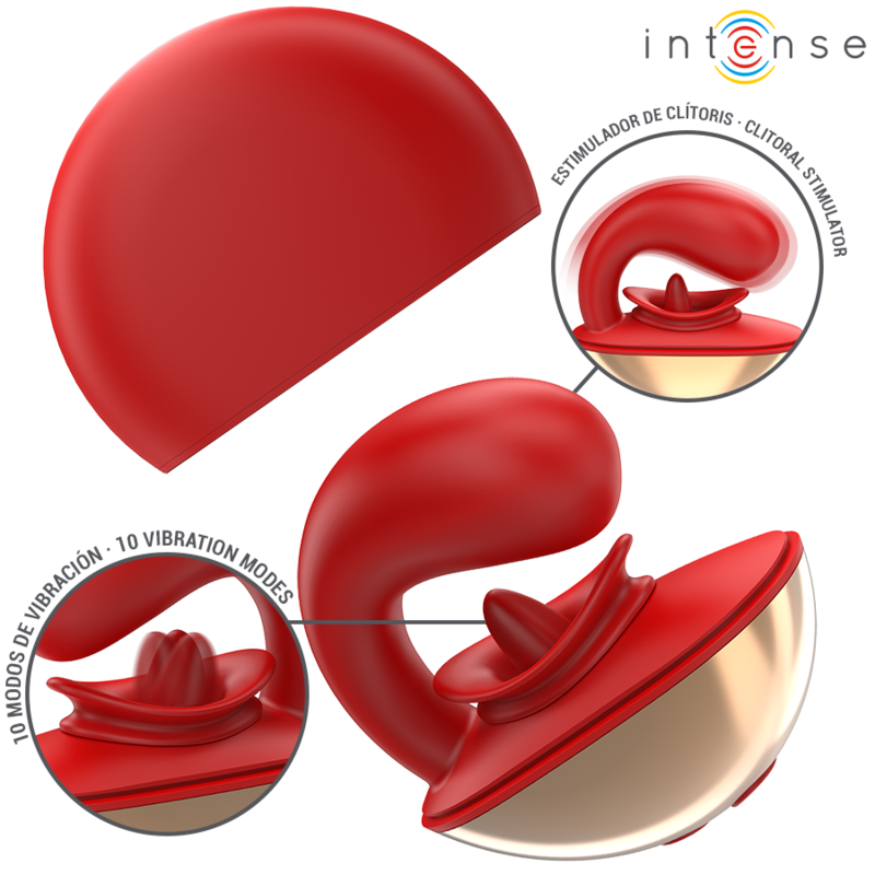 INTENSE - Mariah vibrador & estimulador en forma de U rojo