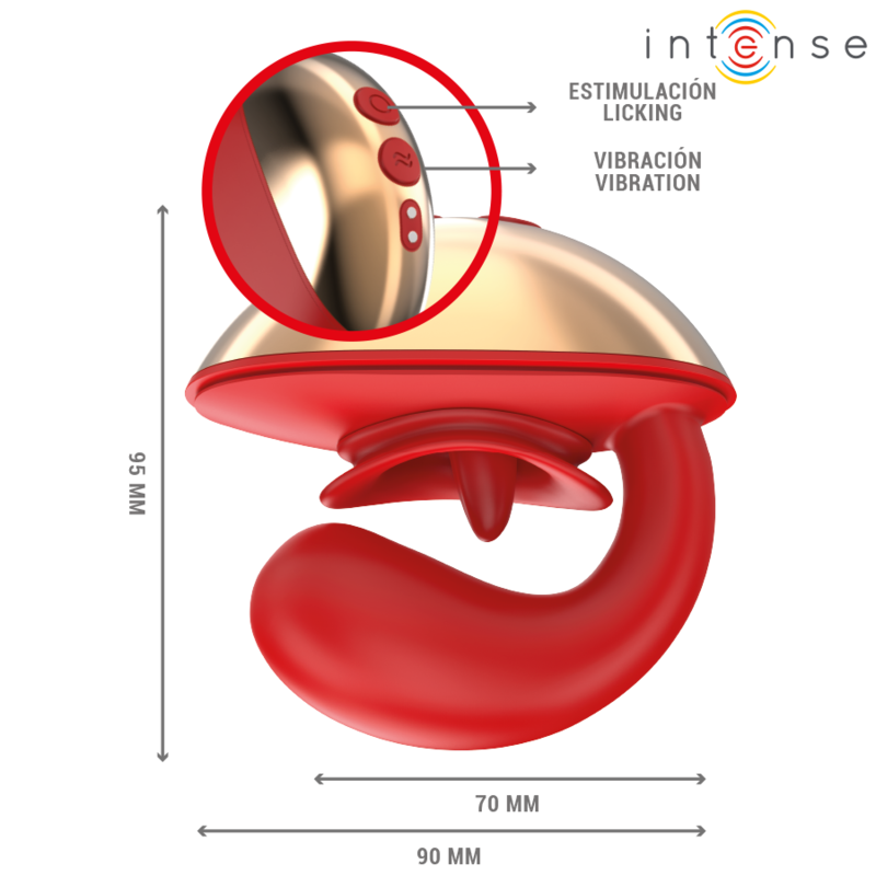 INTENSE - Mariah vibrador & estimulador en forma de U rojo