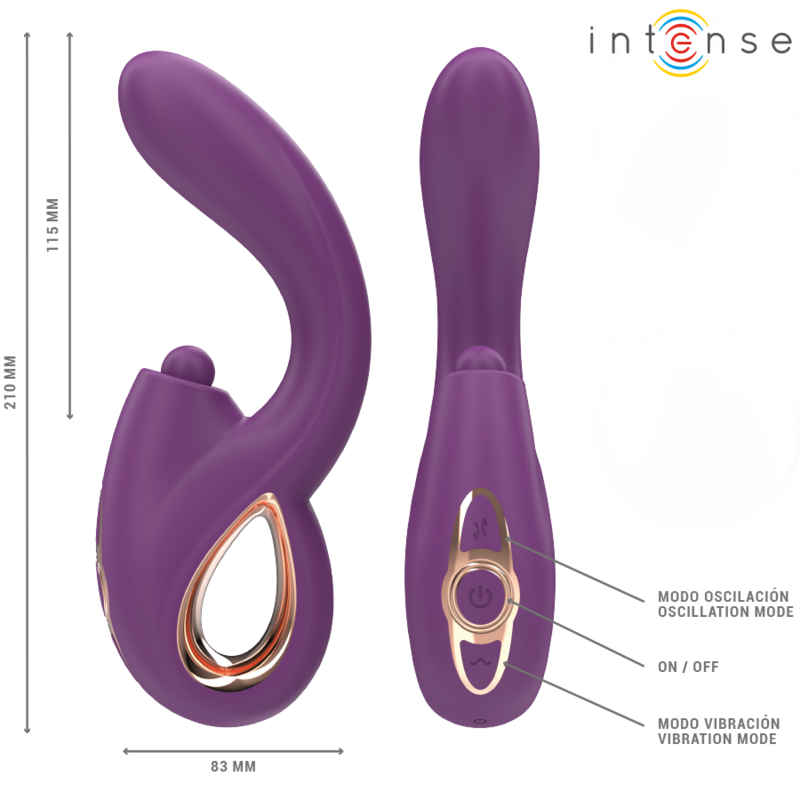 INTENSE - Lali vibrador punto G multifunción morado