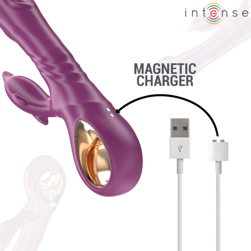 INTENSE - Halle vibrador multifunción con lengua estimuladora morado