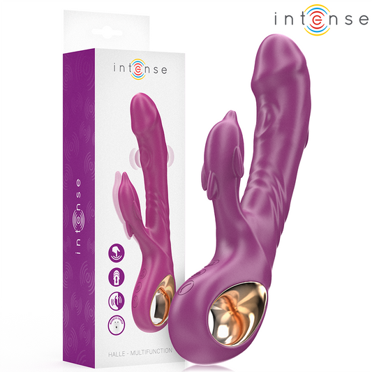 INTENSE - Halle vibrador multifunción con lengua estimuladora morado