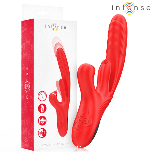 INTENSE Rosalia — vibrador multifunción 3 en 1 rojo
