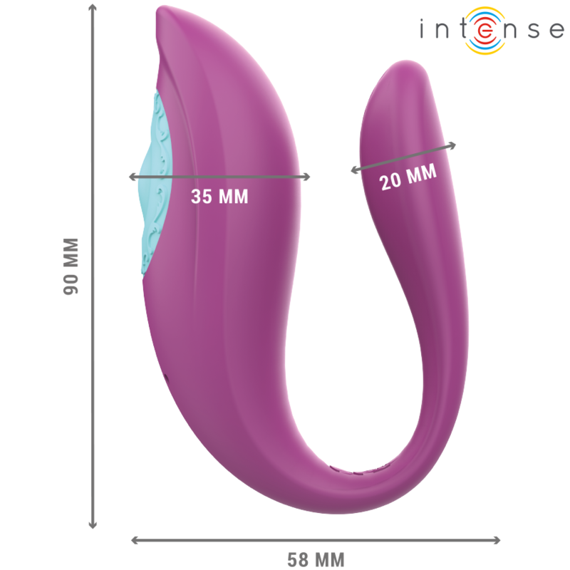 INTENSE - Annie estimulador & vibrador forma de U morado con control remoto