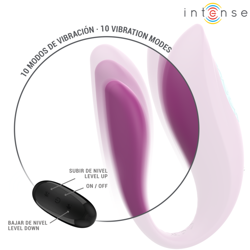 INTENSE - Annie estimulador & vibrador forma de U morado con control remoto