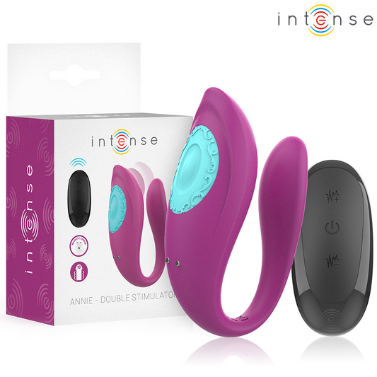 INTENSE - Annie estimulador & vibrador forma de U morado con control remoto