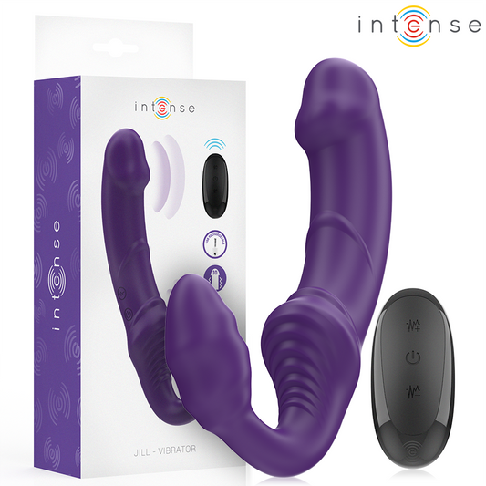 INTENSE - Jill vibrador doble 20 cm violeta con control remoto