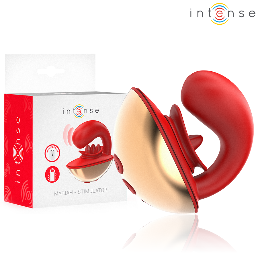 INTENSE - Mariah vibrador & estimulador en forma de U rojo
