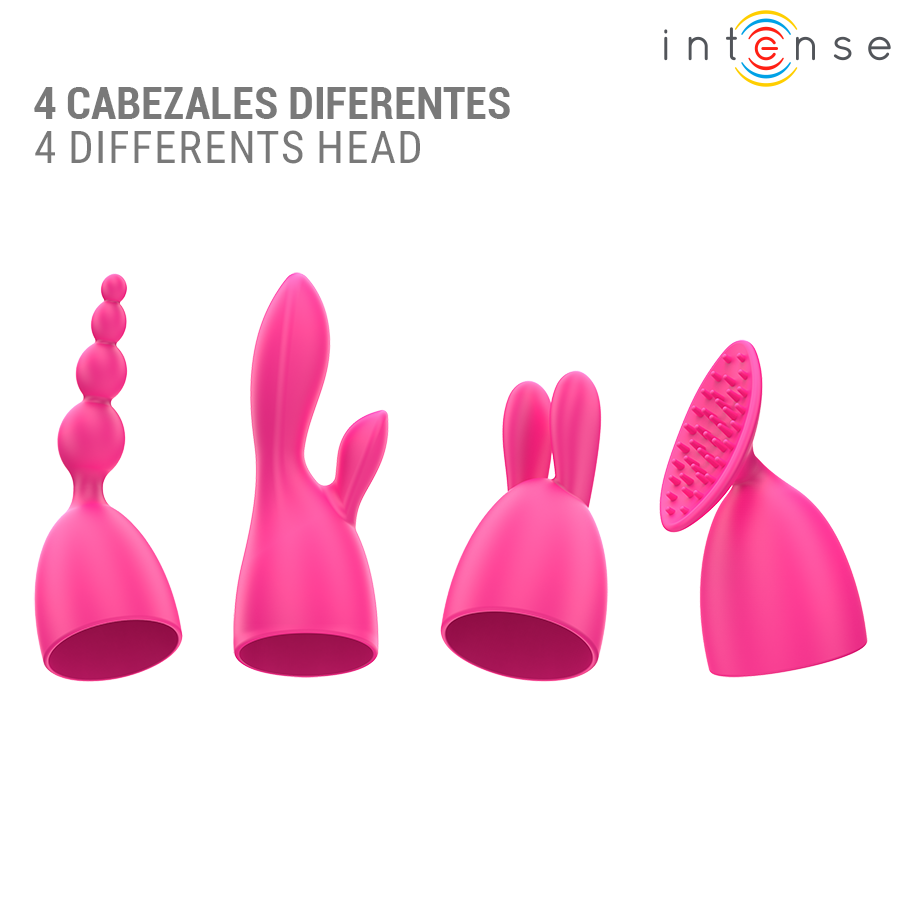 INTENSE Cher — vibrador con cabezales intercambiables (20 patrones)