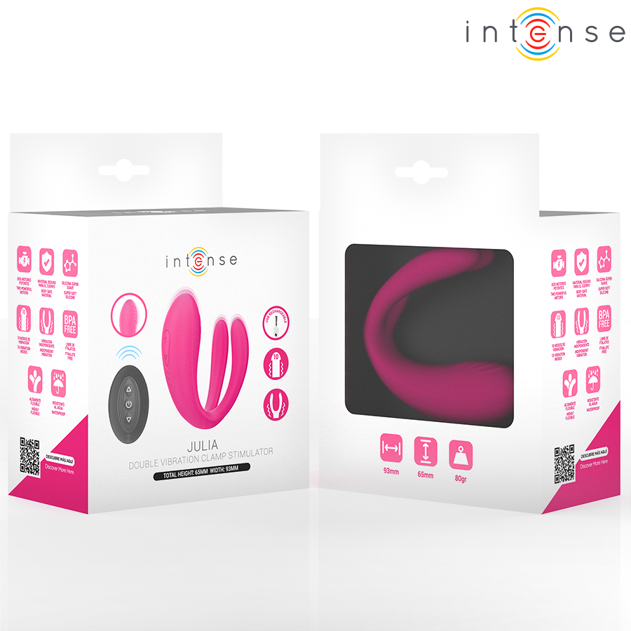 INTENSE Julia — vibrador y estimulador de pinzas con control remoto