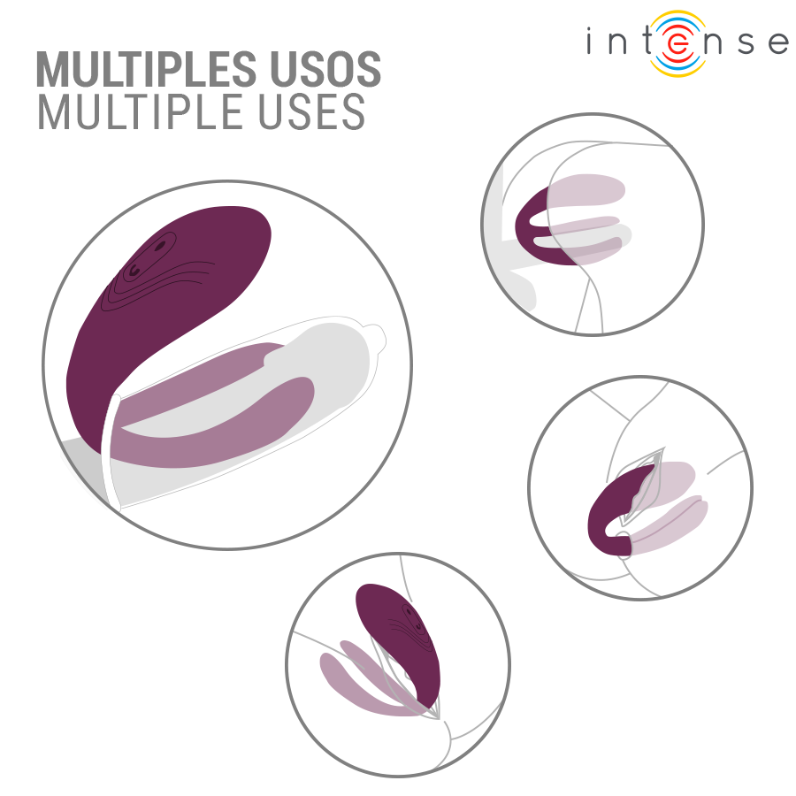 INTENSE Sandra — vibrador y estimulador de pinzas con función de golpeteo y control remoto