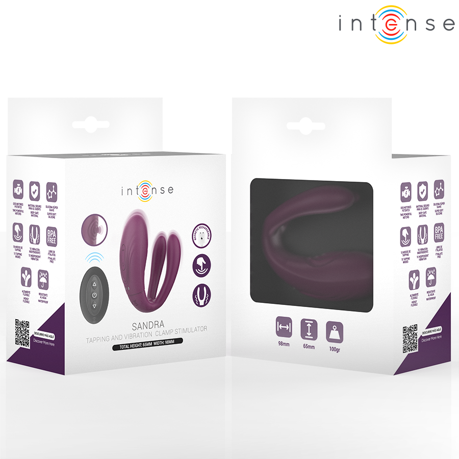 INTENSE Sandra — vibrador y estimulador de pinzas con función de golpeteo y control remoto