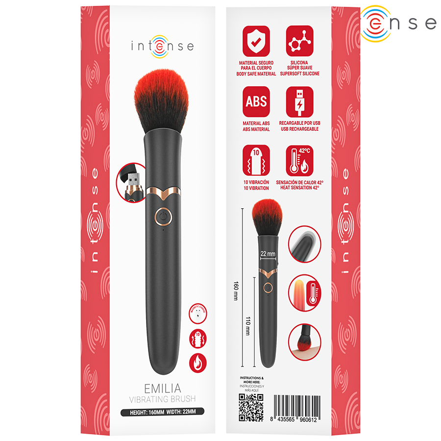 INTENSE - Emilia brocha sensorial con efecto calor 16 cm