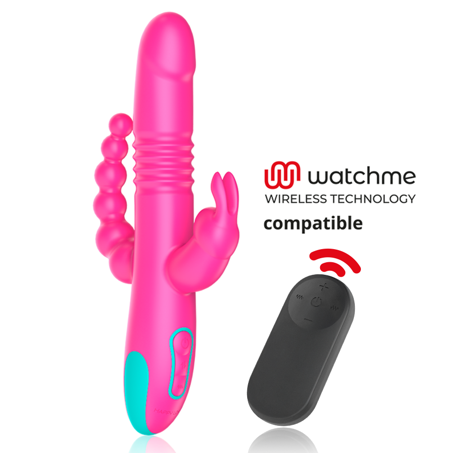 HAPPY LOKY - Donald triple estimulación: anal, punto G & clítoris + mando control remoto Watchme