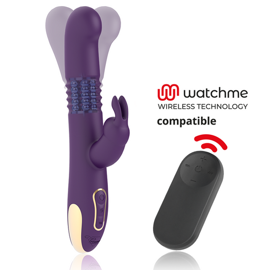 TREASURE - Bastian Rabbit Up & Down Rotador & Vibrador + Mando Control Remoto Watchme