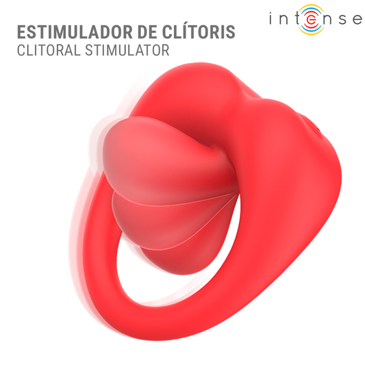 INTENSE - Russell Anillo Vibrador con Estimulación de Clítoris Rojo