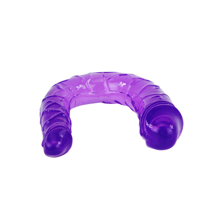 BAILE - dildo doble en gelatina flexible lila