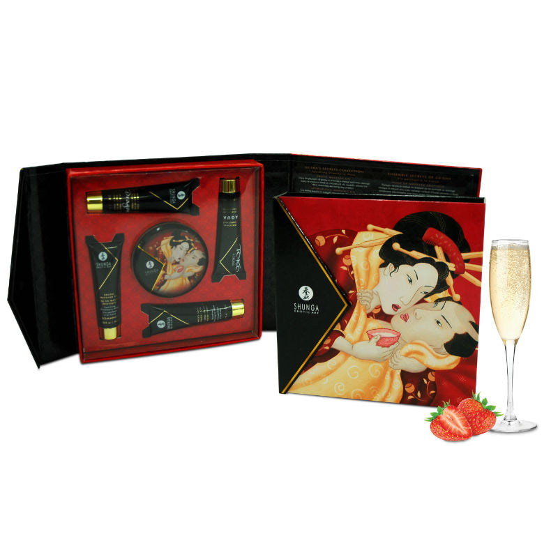 SHUNGA — Kit Secret Geisha Fresas y Cava (set de viaje 5 productos)