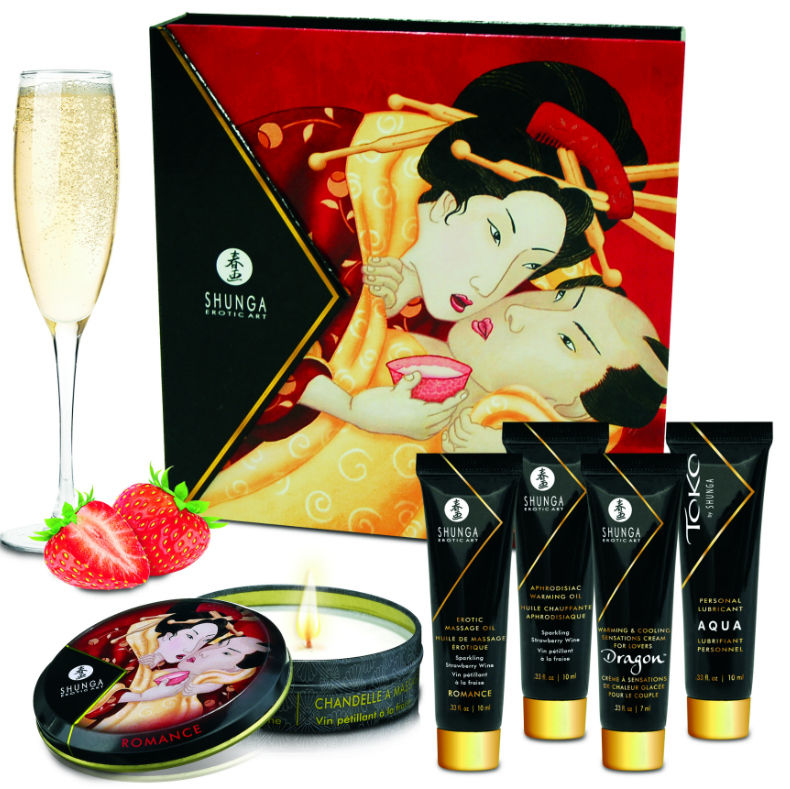 SHUNGA — Kit Secret Geisha Fresas y Cava (set de viaje 5 productos)