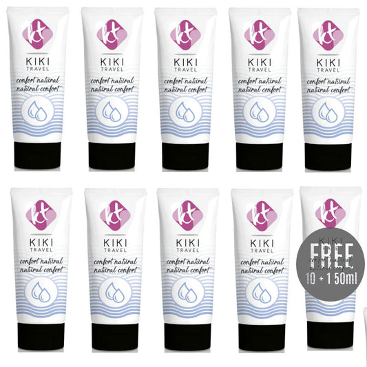 Kikí Travel — gel deslizante Natural Confort 50 ml (10 + 1 gratis)
