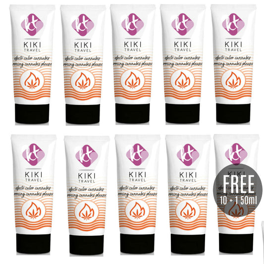 Kikí Travel — gel deslizante sabor a cannabis efecto calor intenso 50 ml (10 + 1 gratis)