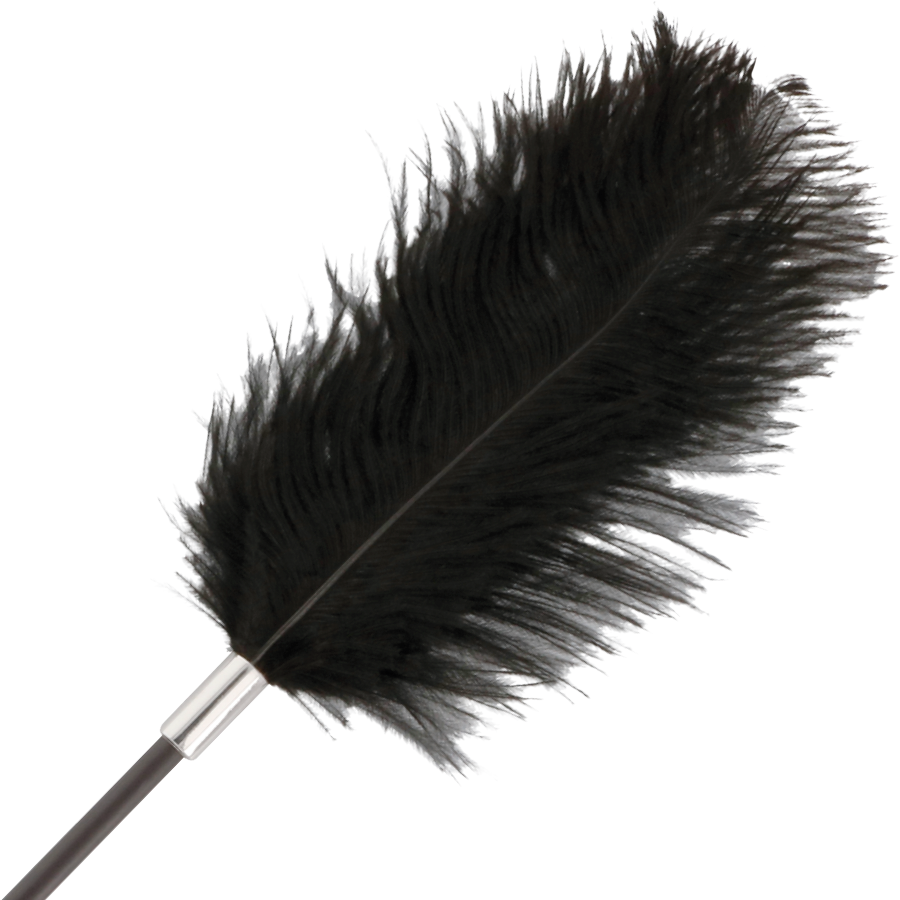 DARKNESS — Fusta con pluma Love negro 56 cm