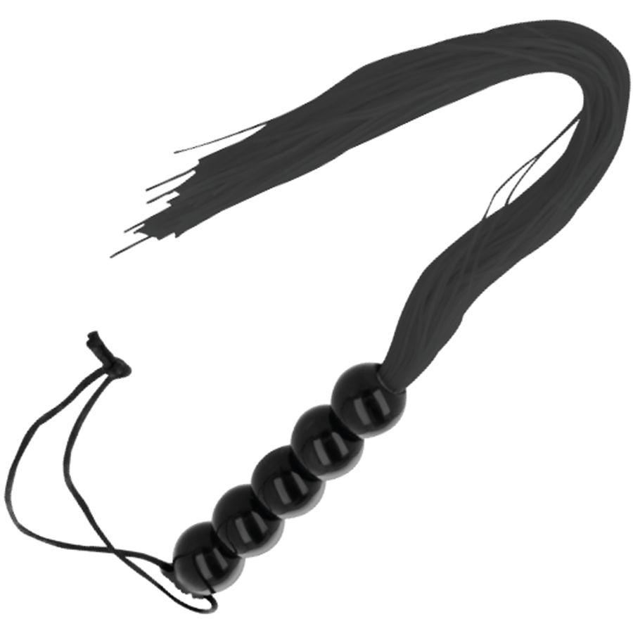 DARKNESS — Látigo bondage negro fino 45 cm