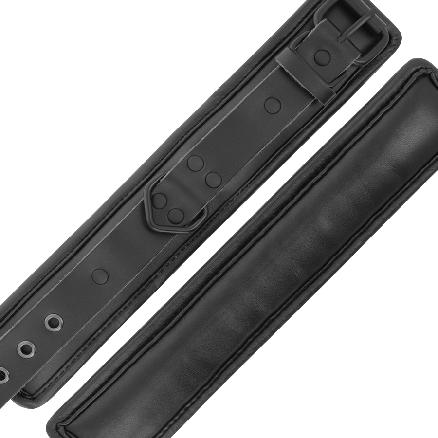 DARKNESS - Esposas ajustables tobillos leather negro