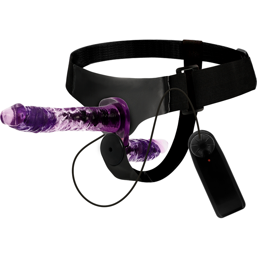 HARNESS ATTRACTION - Rodney Doble Penetración Vibrador 18 cm - O - 3.5 cm