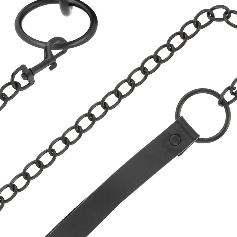 DARKNESS — Collar con cadena negro 1