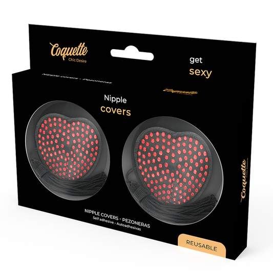 COQUETTE Chic Desire — cubrepezones rojo / negro
