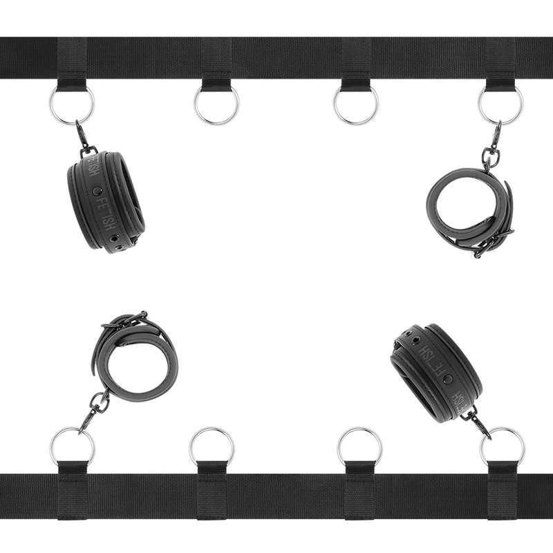 FETISH SUBMISSIVE - Set ataduras cama Luxury con forro de neopreno